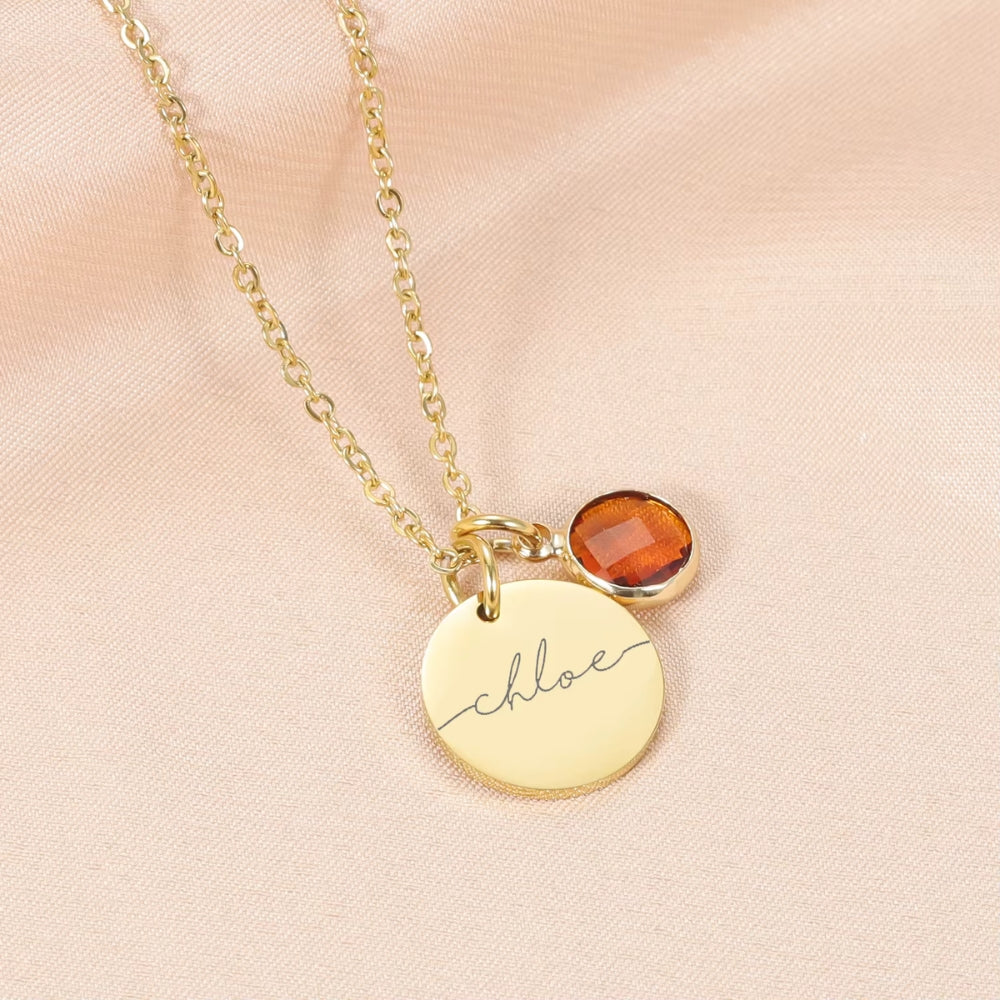 Collana con Charm Pietra e Nome