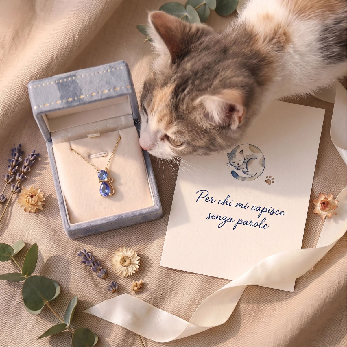 Collana Lucky Cat™ – Pietra del Mese Per Te o in Regalo
