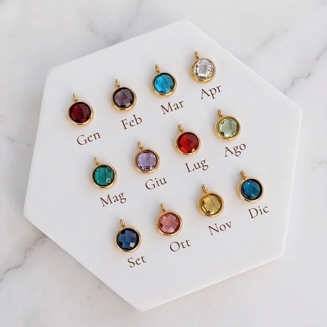 Collana Aura™ – Pietra del Mese e Nome Inciso