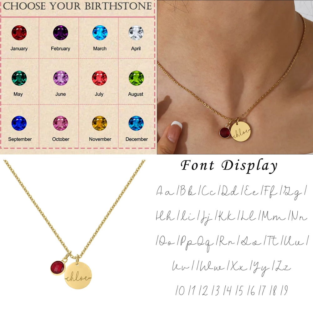 Collana con Charm Pietra e Nome
