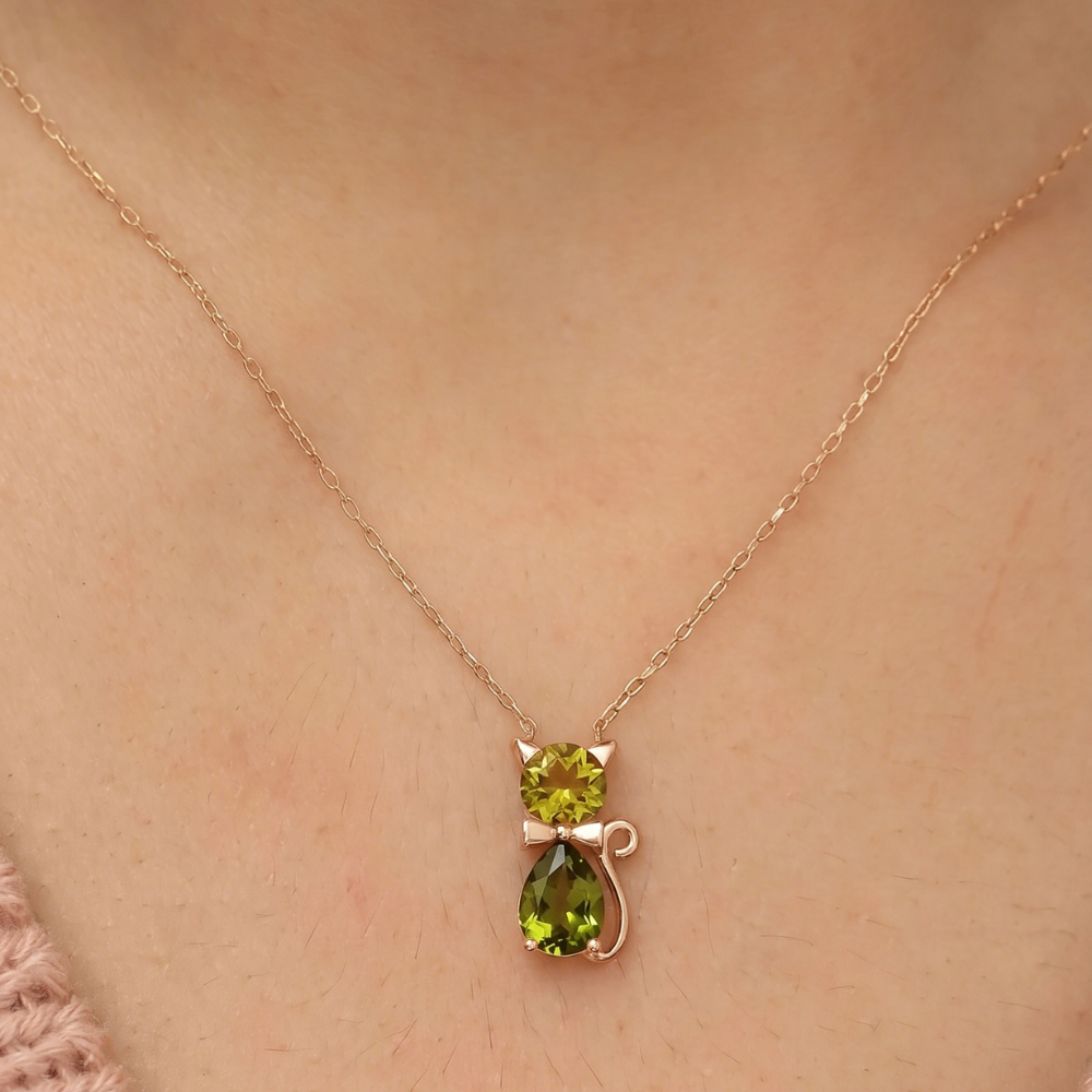 Collana con Charm Gatto Personalizzata