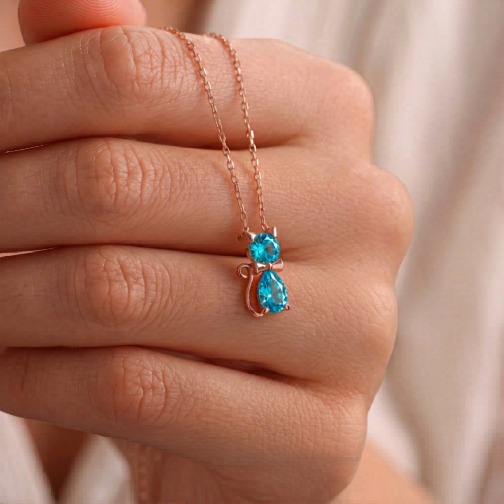 Collana con Charm Gatto Personalizzata