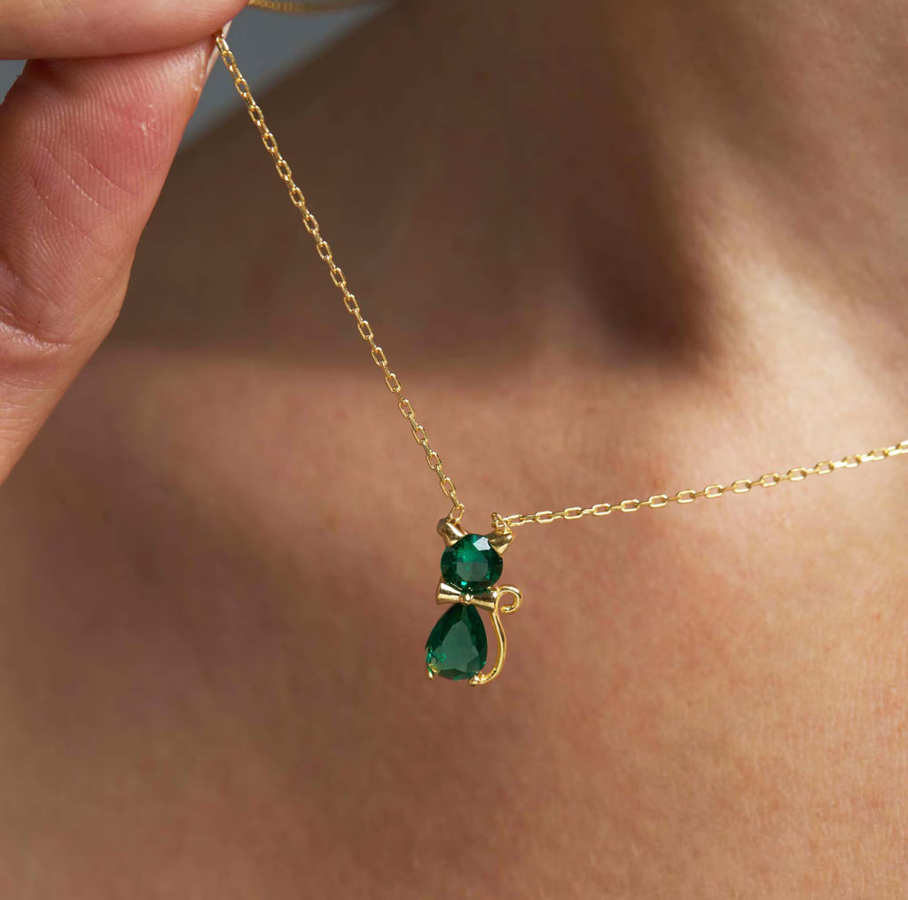 Collana con Charm Gatto Personalizzata