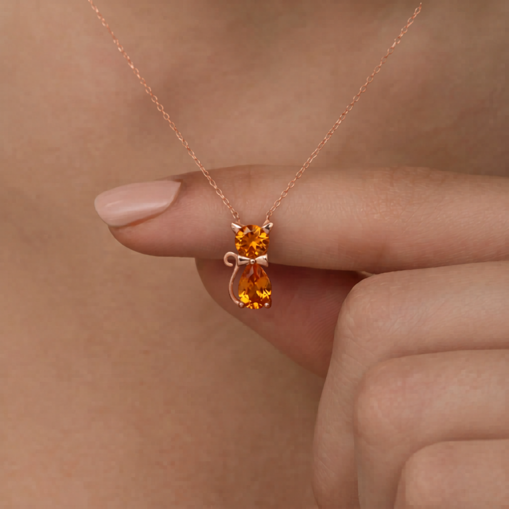 Collana con Charm Gatto Personalizzata